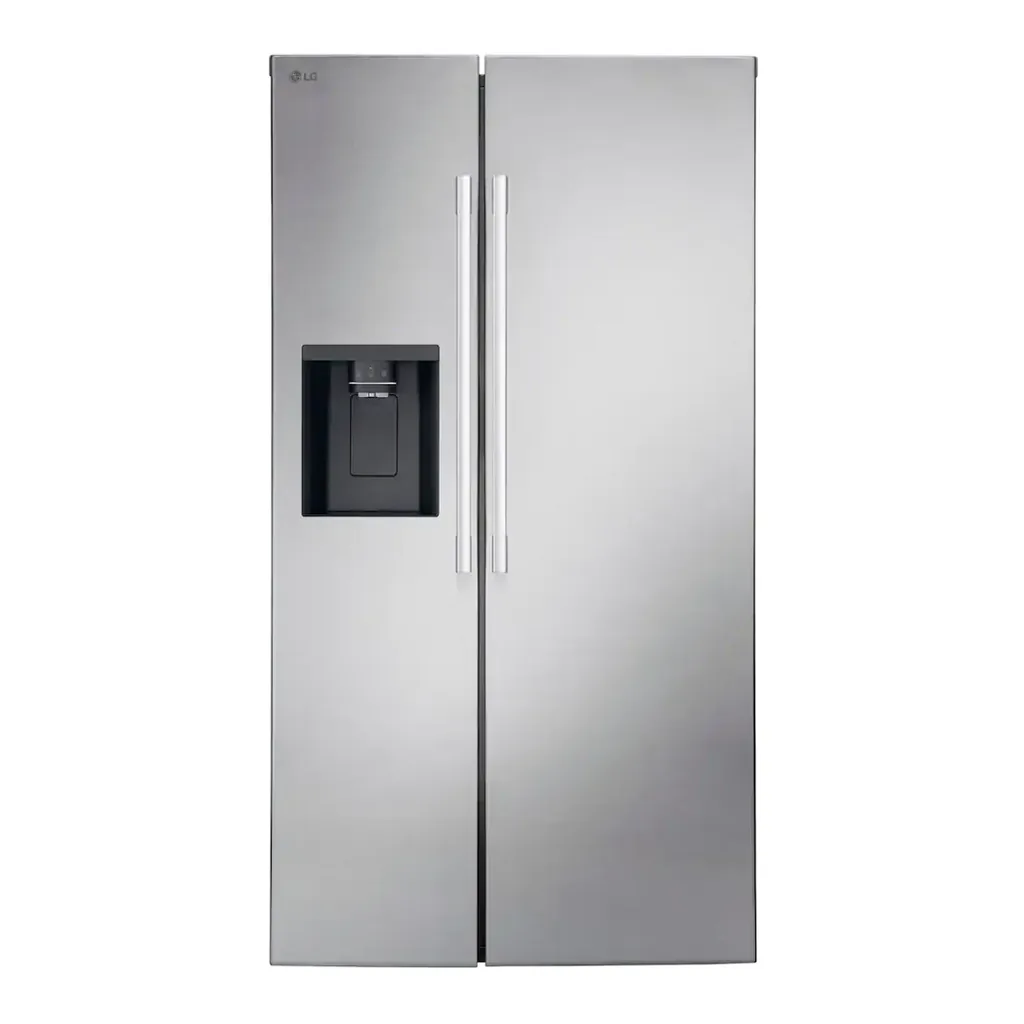 EditionSANI-LS27T3230S-6593466-01 LG - 36-in Wide 26.6 Cu. Ft. Side-by-Side Smart Refrigerator with External Ice and Water - Stainless Steel