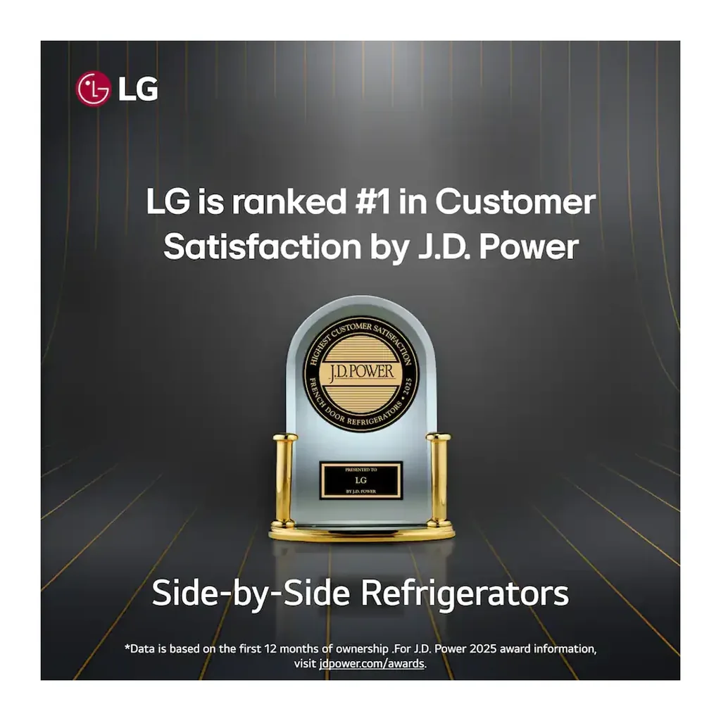 EditionSANI-LS27T3230S-6593466-04 LG - 36-in Wide 26.6 Cu. Ft. Side-by-Side Smart Refrigerator with External Ice and Water - Stainless Steel
