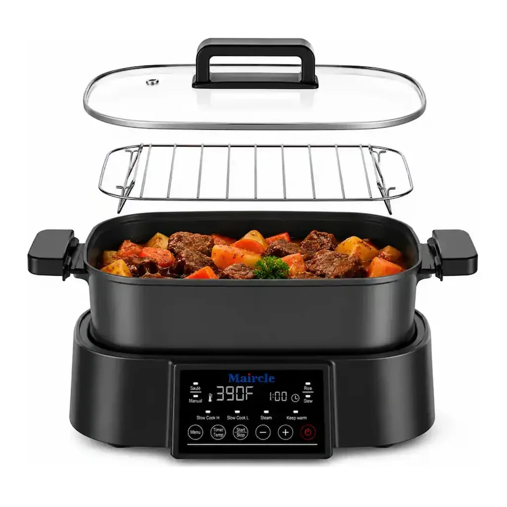 EditionSANI-MC01A-12995005-01 MOOSOO MC01A Digital Programmable Slow Cooker, 6.5Qt Large Multi-cooker with Timer, Temp Control - Black
