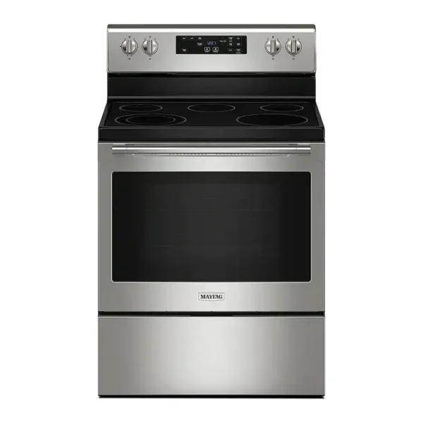 EditionSANI-MER4800PZ-6565675-01 Maytag MER4800PZ - 30 in. Wide 5 element 5.3 cu. ft. Freestanding Electric Range with Steam Clean - Stainless Steel