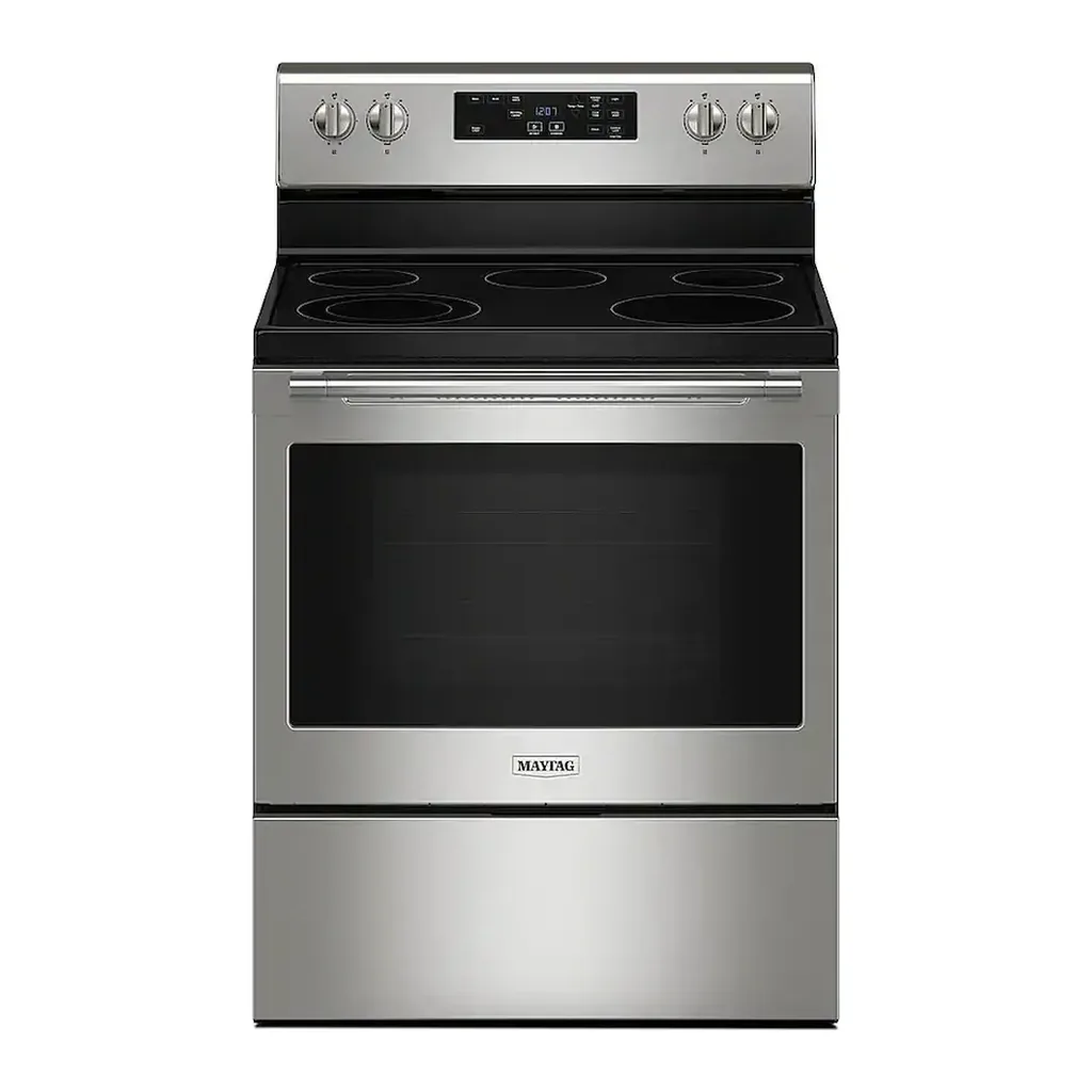 EditionSANI-MER4800PZ-6565675-01 Maytag MER4800PZ - 30 in. Wide 5 element 5.3 cu. ft. Freestanding Electric Range with Steam Clean - Stainless Steel
