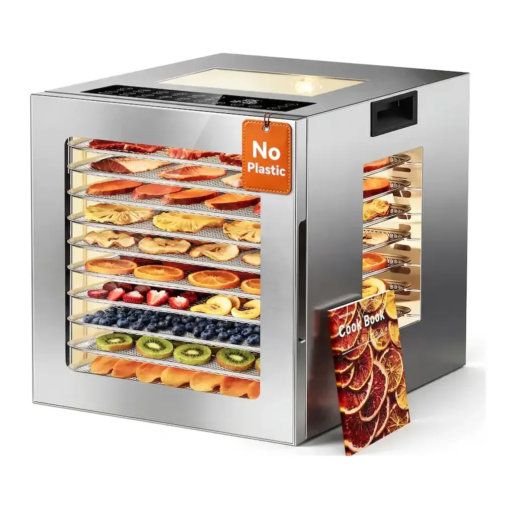 EditionSANI-Manastin-Food-Dehydrator-10-Stainless-Steel-Trays-10-Smart-Presets-48H-Timer-Silver-13119557-07 Manastin Food Dehydrator, 10 Stainless Steel Trays, 10 Smart Presets, 48H Timer — Silver