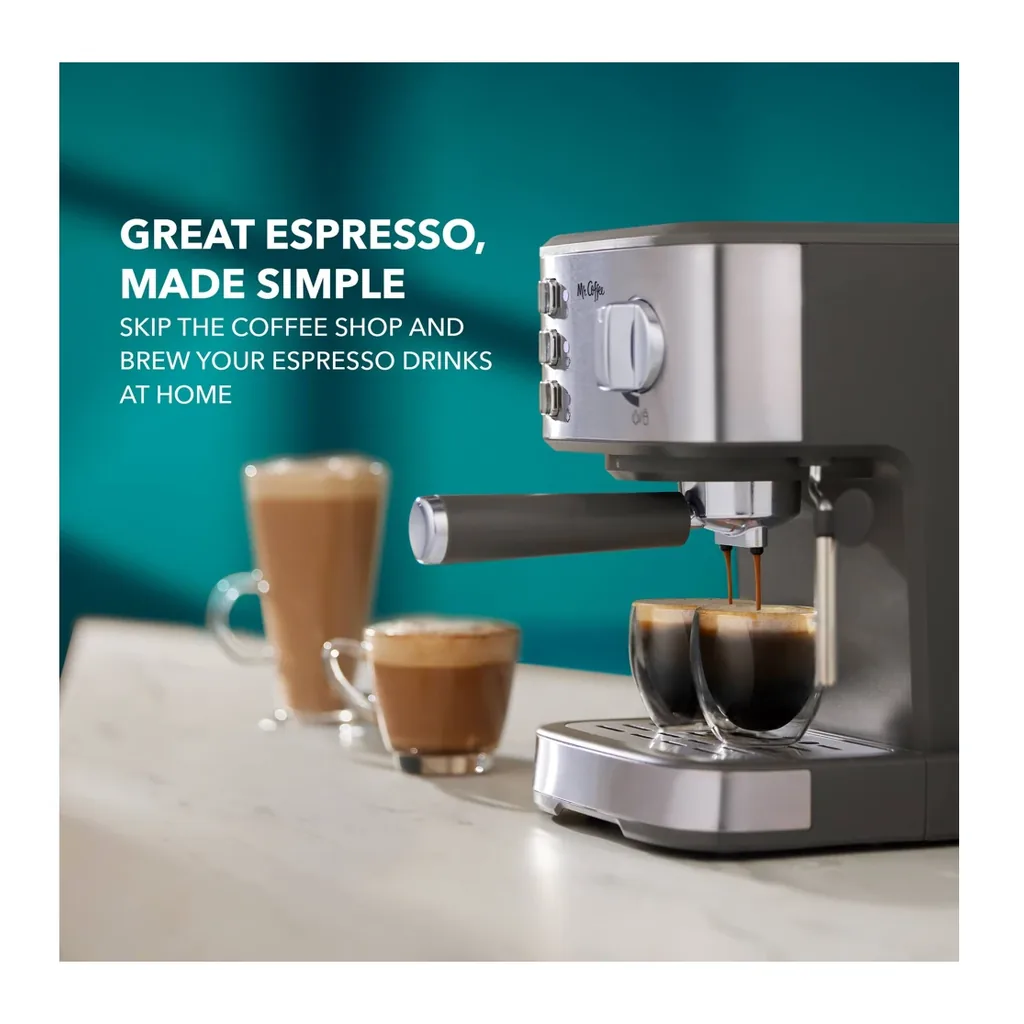 EditionSANI-Mr-Coffee-2213533-13038388-02 Mr. Coffee 2213533 Compact Espresso Maker – Stainless Steel