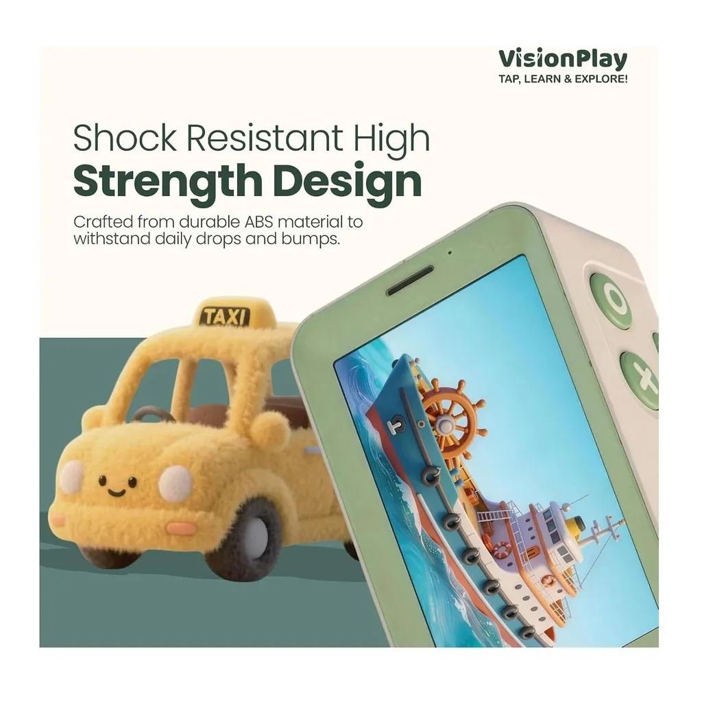 EditionSANI-NEXORX-ML-314930-05 NEXORX VisionPlay VP-7HD-64 7-Inch 3D Learning Device, White/Green