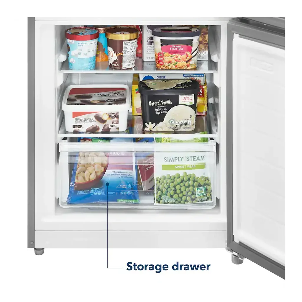 EditionSANI-NS-RBM11SS2-6461499-03 Insignia NS-RBM11SS2 - 24 in. Wide 11.5 Cu. Ft. Bottom Mount Refrigerator with ENERGY STAR Certification - Stainless Steel