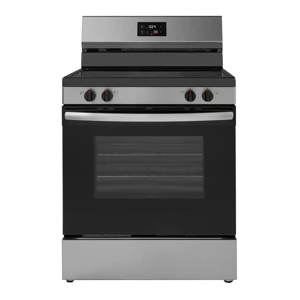 EditionSANI-NS-RGFE50SS26-6633684-01 Insignia - 30 in. Wide 4 Elements 5.3 Cu. Ft. Freestanding Electric Range with Dual-Size Burner and Storage Drawer