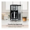 Ninja CE451 - Product dimensions Ninja Fresh Brew CE451 stainless steel 14-cup coffee maker - product dimensions