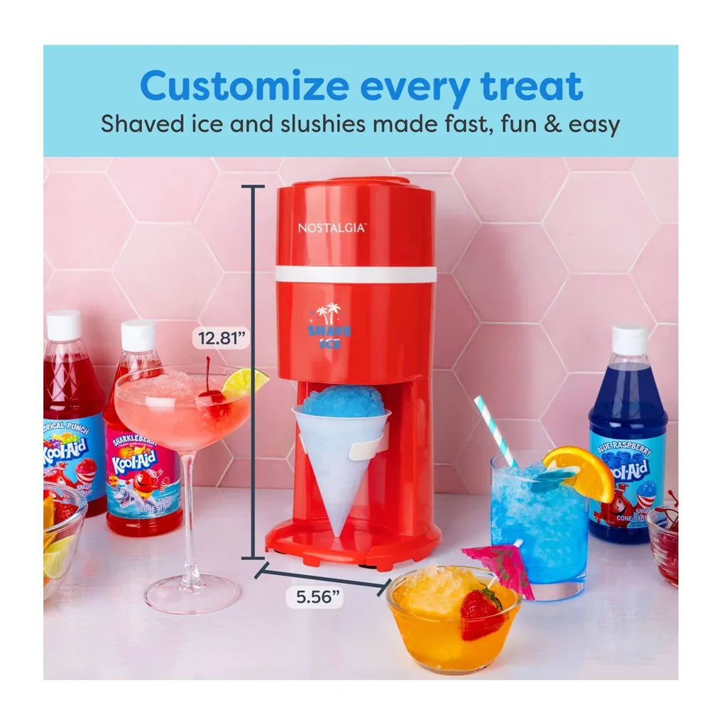 EditionSANI-Nostalgia-NSHVICE2RD6A-13015256-02 Nostalgia NSHVICE2 Shaved Ice & Snow Cone Maker