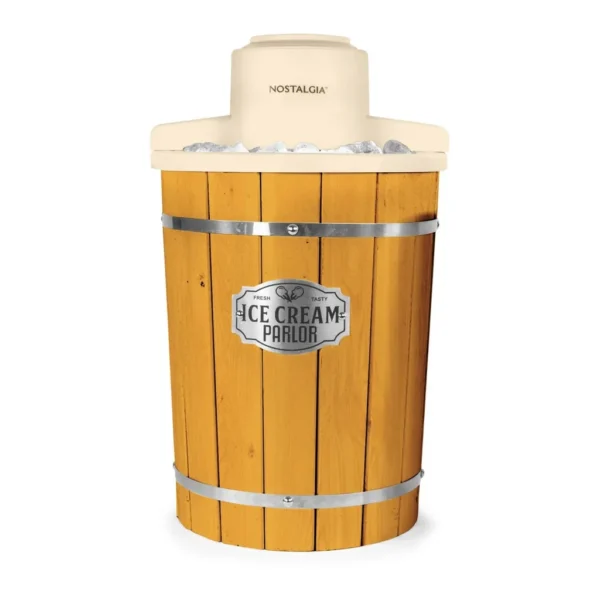 EditionSANI-Nostalgia-NWICMPRL6L-12660635-01 Nostalgia NWICMPRL6L 6-Qt. Electric Ice Cream Maker – Woodgrain