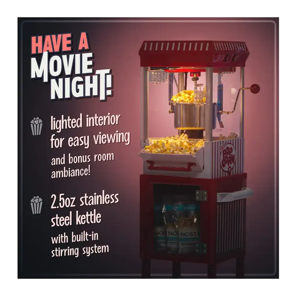 EditionSANI-Nostalgia-Vintage-2-5-oz-Popcorn-Cart-45-Inches-Tall-Red-12592259-03 Nostalgia Vintage 2.5-oz. Popcorn Cart, 45-Inches Tall — Red