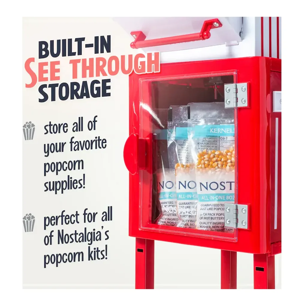 EditionSANI-Nostalgia-Vintage-2-5-oz-Popcorn-Cart-45-Inches-Tall-Red-12592259-04 Nostalgia Vintage 2.5-oz. Popcorn Cart, 45-Inches Tall — Red