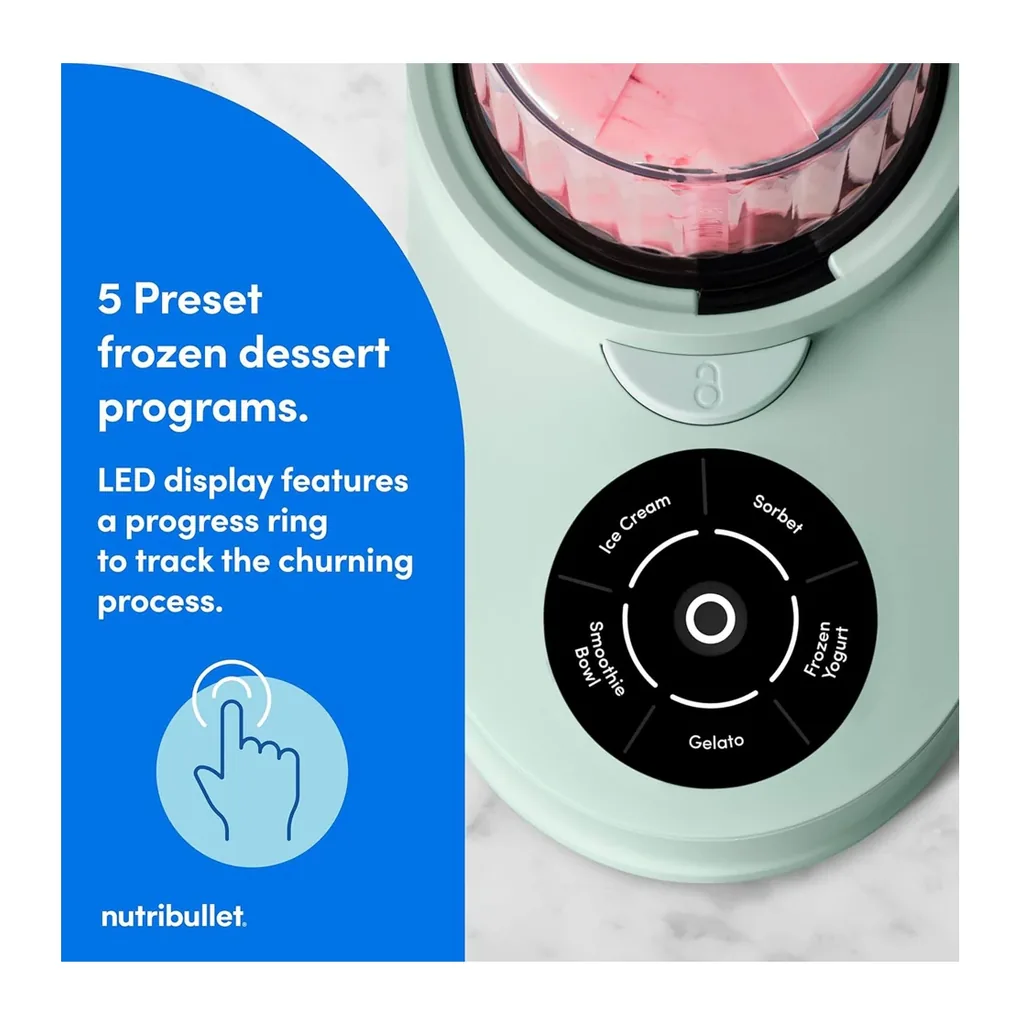 EditionSANI-NutriBullet-NBD50100MCG-12922093-05 NutriBullet Chill 16-oz. Frozen Dessert Maker – Mint Chip Green