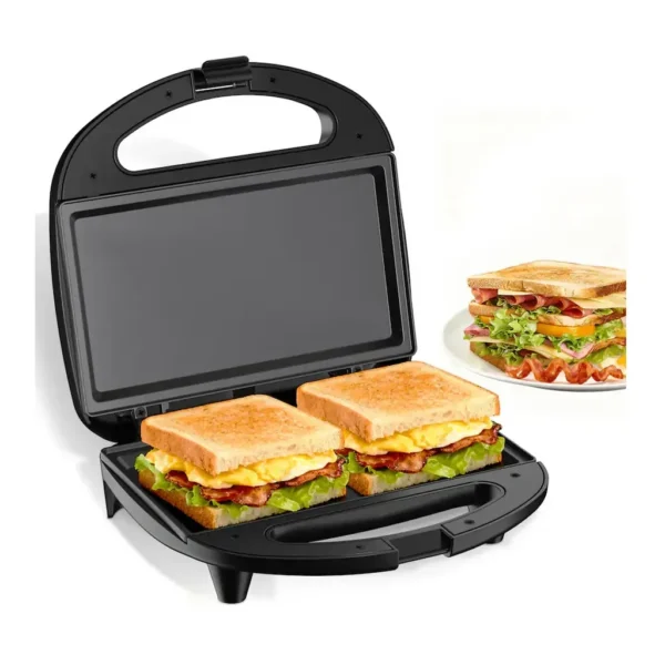 EditionSANI-OSTBA-ABS07-F-2-Slice-Sandwich-Maker-with-Flat-Plates-Black-11151496-01 OSTBA ABS07-F 2-Slice Sandwich Maker with Flat Plates — Black