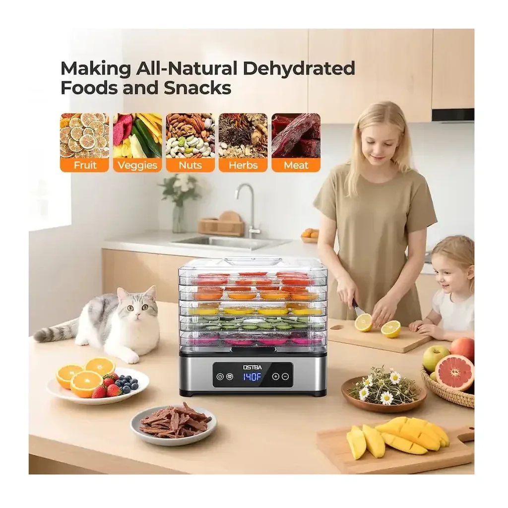 EditionSANI-OSTBA-FD-1019-Food-Dehydrator-with-5-Stainless-Steel-Trays-Silver-11151831-06 OSTBA FD-1019 Food Dehydrator with 5 Stainless Steel Trays — Silver