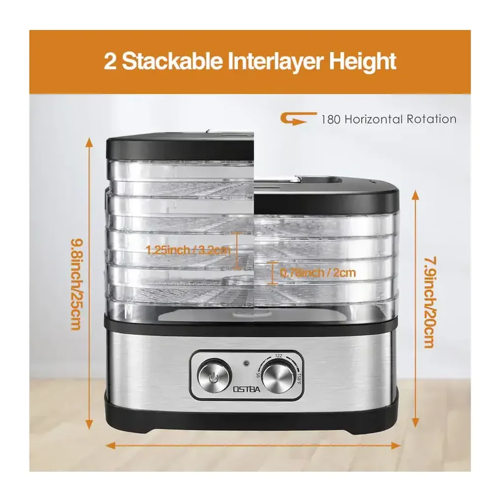 EditionSANI-OSTBA-GGJ-261A-Rotary-Control-Food-Dehydrator-with-5-BPA-Free-Trays-Silver-11151829-05 OSTBA GGJ-261A Rotary-Control Food Dehydrator with 5 BPA-Free Trays — Silver