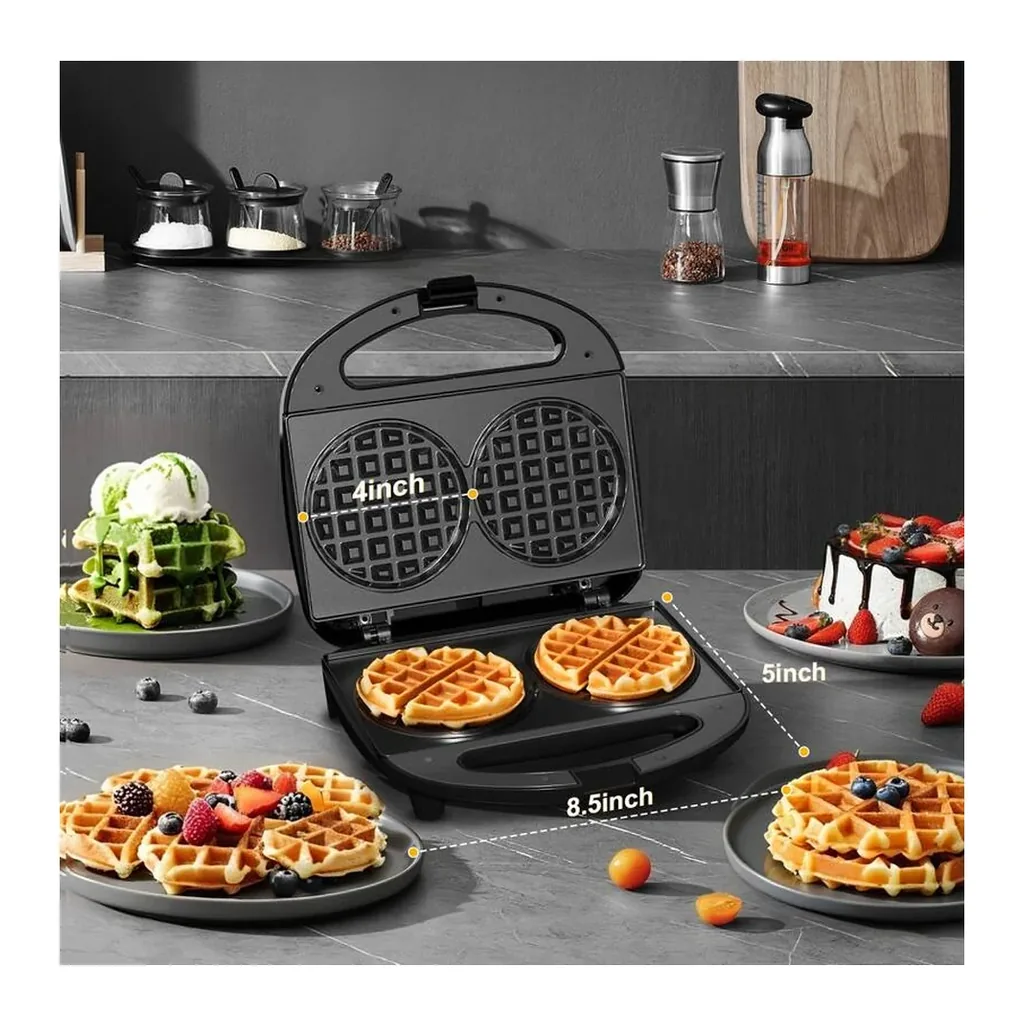 EditionSANI-OSTBA-Mini-Waffle-Maker-Double-4-Inch-Belgian-Waffle-Iron-Black-11151491-06 OSTBA Mini Waffle Maker, Double 4-Inch Belgian Waffle Iron — Black