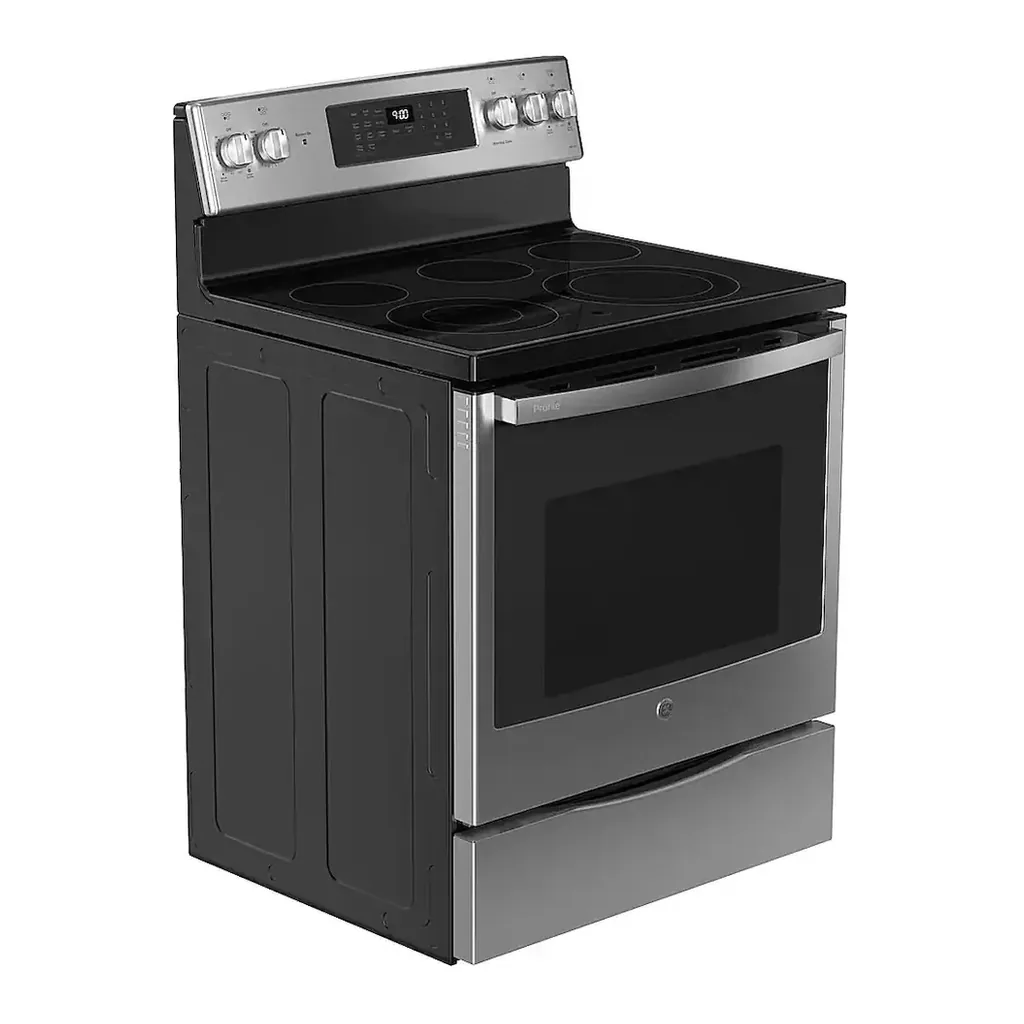 EditionSANI-PB900YVFS-6570067-02 GE Profile PB900YVFS - 30" Wide 5 Elements 6.2 Cu. Ft. Smart Free-Standing Electric Convection Range w/ Self-Clean and Steam Clean and Air Fry - Stainless Steel