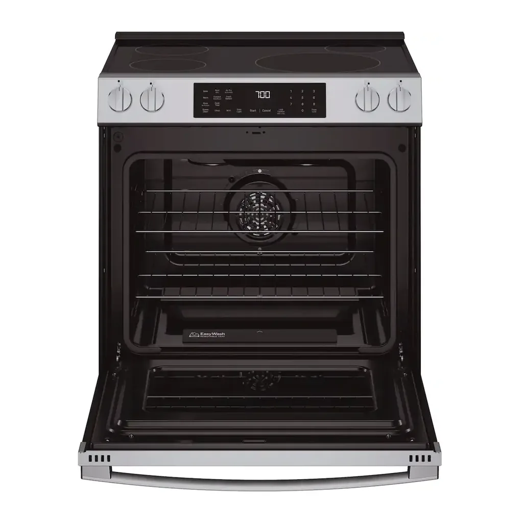 EditionSANI-PHS700AYFS-6623983-05 GE Profile PHS700AYFS - 30 in. Wide 4 Element 5.3 Cu. Ft. Slide-In Electric Induction Convection Range with Air Fry and EasyWash Oven Tray - Stainless Steel