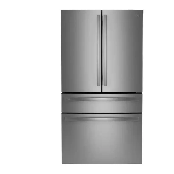 EditionSANI-PJE23BYWFS-6598731-01 GE Profile PJE23BYWFS - 36 in. Wide 23.2 Cu. Ft. 4-Door French Door Counter-Depth Smart Refrigerator with Dual-Dispense AutoFill Pitcher - Stainless Steel