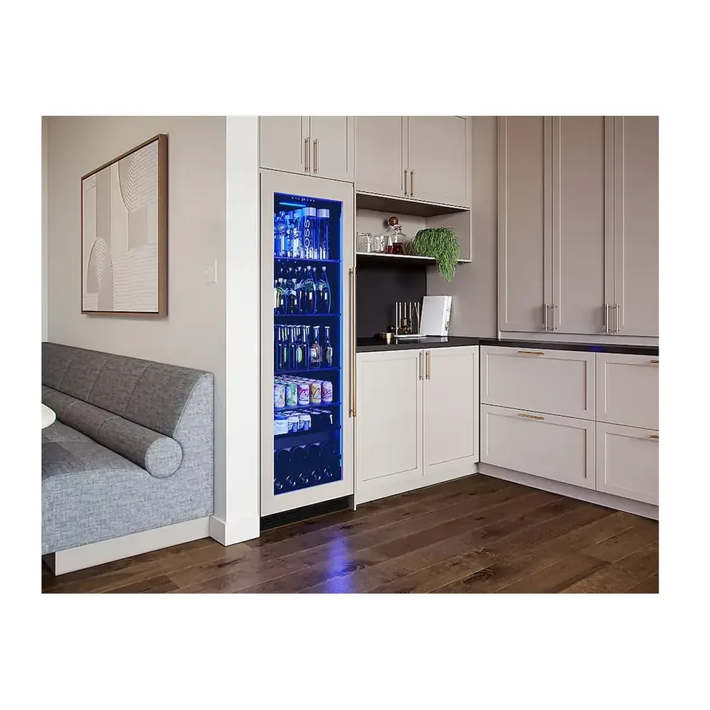 EditionSANI-PRB24F01BPG-6569417-06 Zephyr PRB24F01BPG - 24 in. Wide Presrv 24 in. 14-Bottle and 266-Can Single Zone Full Size Panel Ready Beverage Cooler - Custom Panel Ready