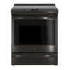 EditionSANI-PSS93BPTS-6413290-01 GE Profile PSS93BPTS - 30 in. Wide 5 Elements 5.3 Cu. Ft. Slide-In Electric True Convection Range with Self-Steam Cleaning - Black Stainless Steel