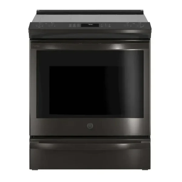 EditionSANI-PSS93BPTS-6413290-01 GE Profile PSS93BPTS - 30 in. Wide 5 Elements 5.3 Cu. Ft. Slide-In Electric True Convection Range with Self-Steam Cleaning - Black Stainless Steel