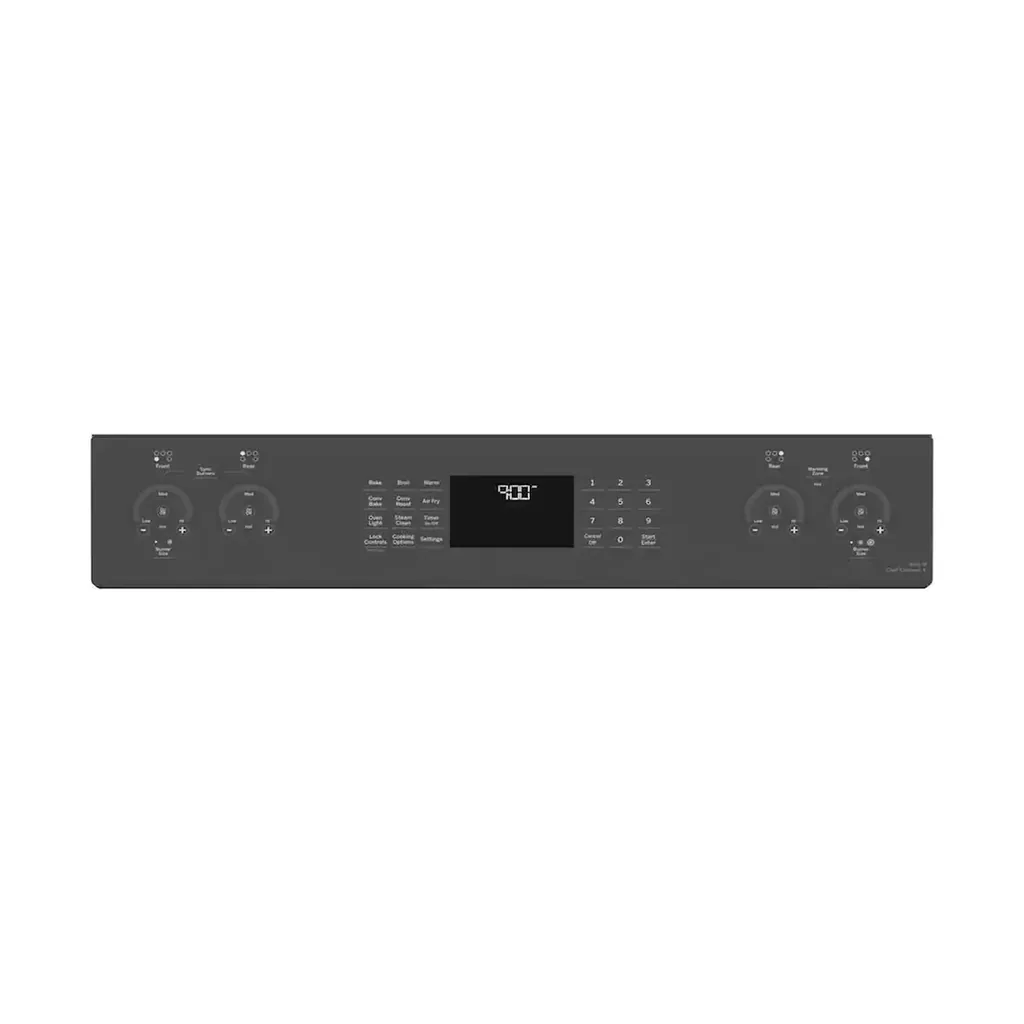 EditionSANI-PSS93BPTS-6413290-02 GE Profile PSS93BPTS - 30 in. Wide 5 Elements 5.3 Cu. Ft. Slide-In Electric True Convection Range with Self-Steam Cleaning - Black Stainless Steel