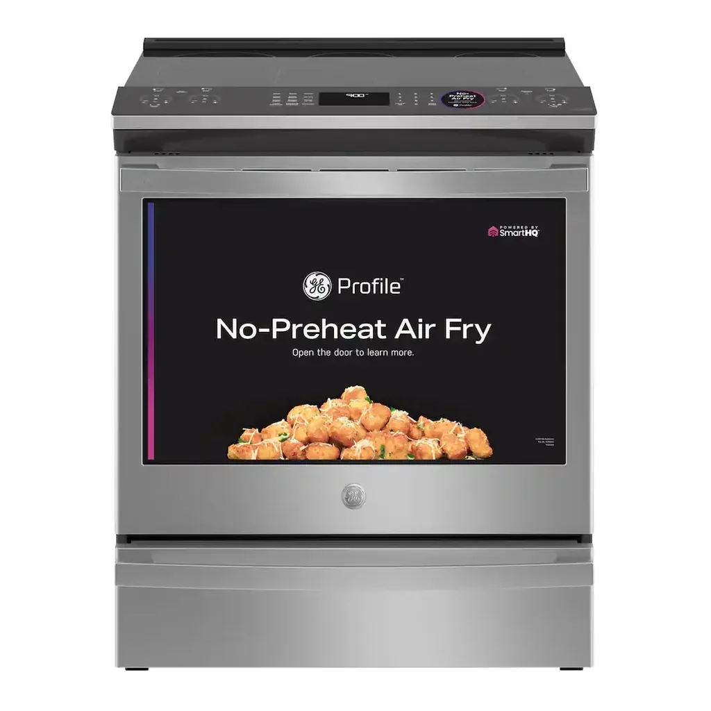 EditionSANI-PSS93YPFS-6403845-04 GE Profile PSS93YPFS - 30 in. Wide 5 Elements 5.3 Cu. Ft. Smart Slide-In Electric Convection Fingerprint Resistant Range - Stainless Steel