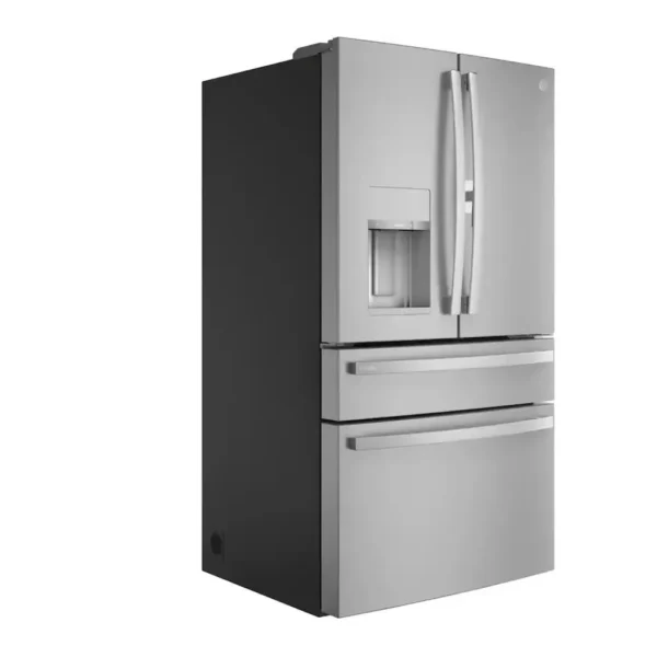 EditionSANI-PXD22BYPFS-6619278-01 GE Profile PXD22BYPFS - 36 in. Wide 22.4 Cu. Ft. 4-Door French Door Counter-Depth Smart Refrigerator with Door-in-Door Storage - Stainless Steel