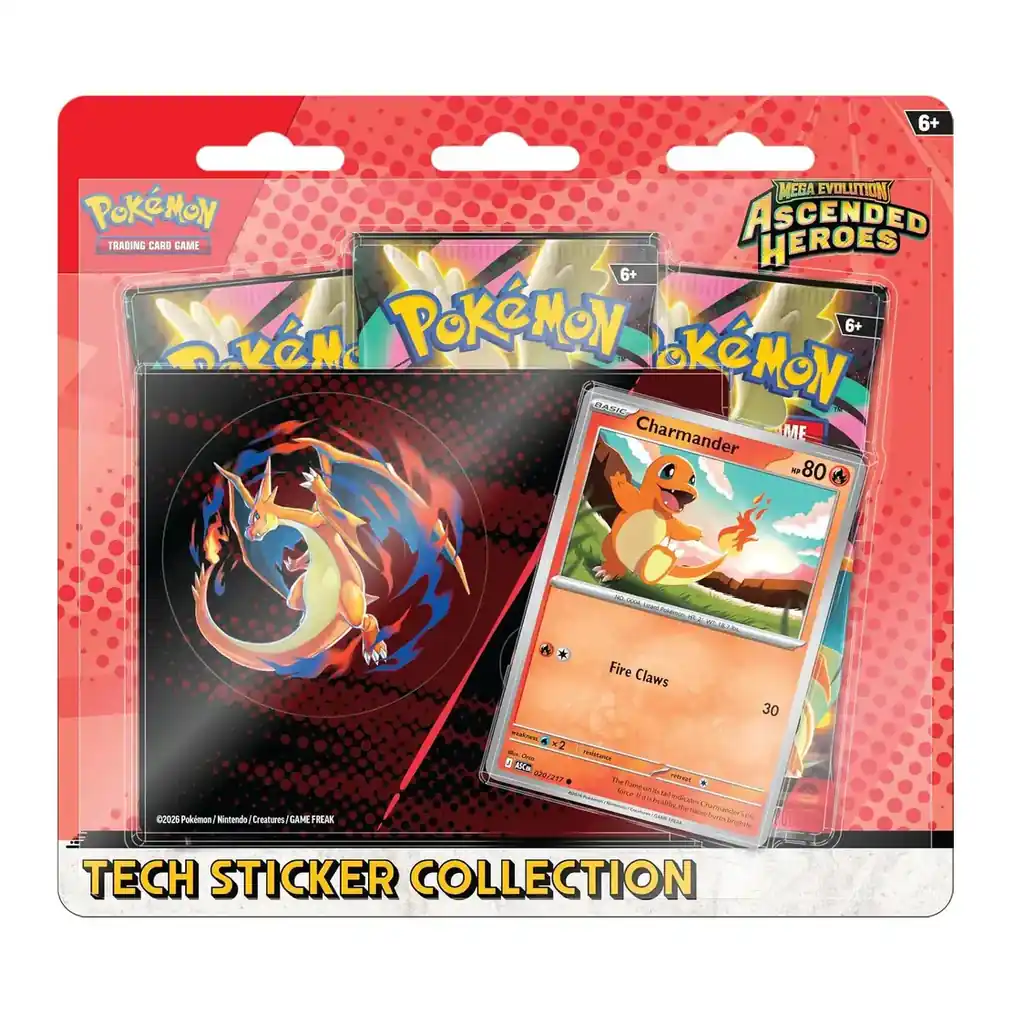 EditionSANI-Pokemon-ML-306246-04 Pokemon TCG Ascended Heroes ME2.5-3PK Charmander Tech Sticker Collection