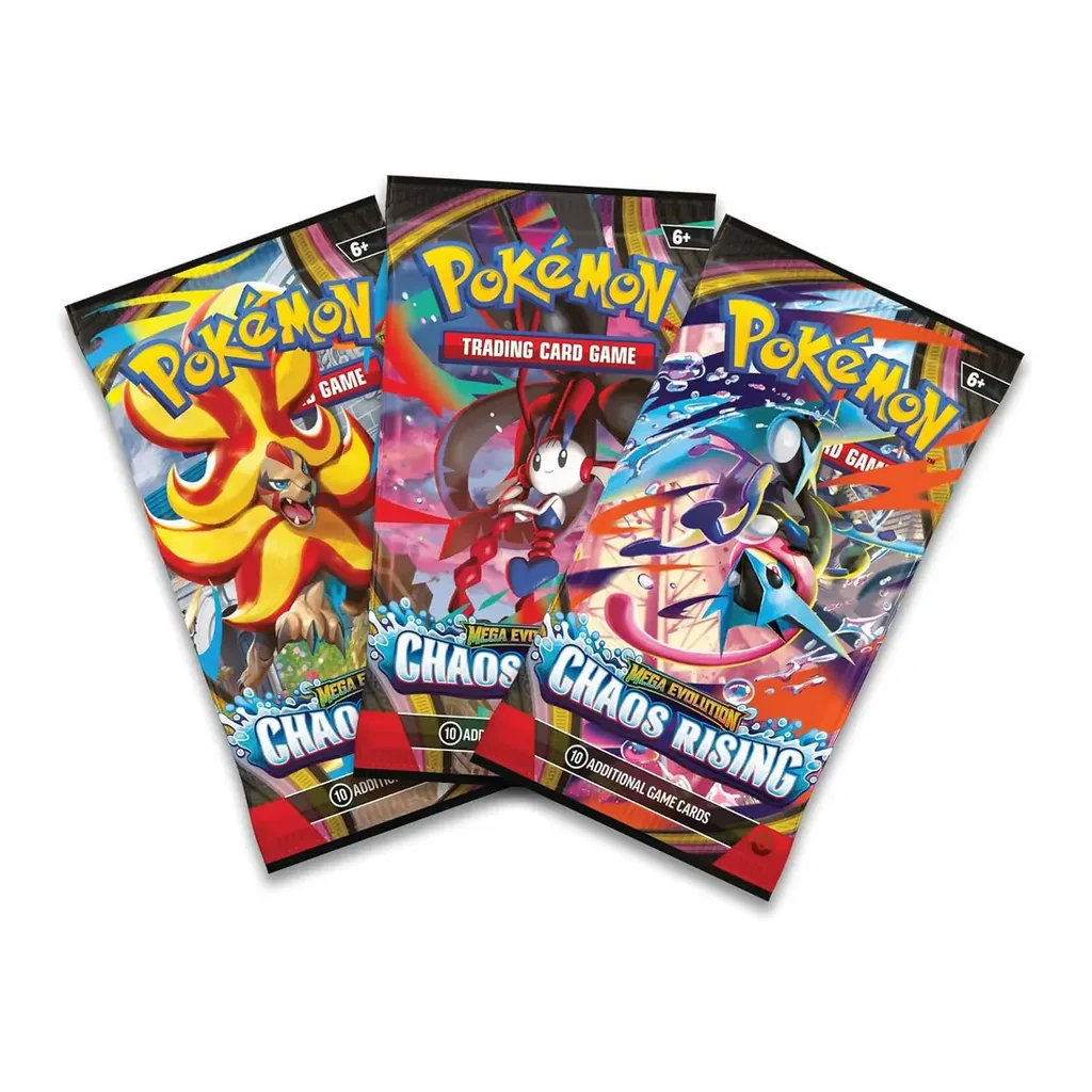 EditionSANI-Pokemon-ML-306320-02 Pokemon TCG Mega Evolution Chaos Rising ME04-3PK 3-Pack Blister