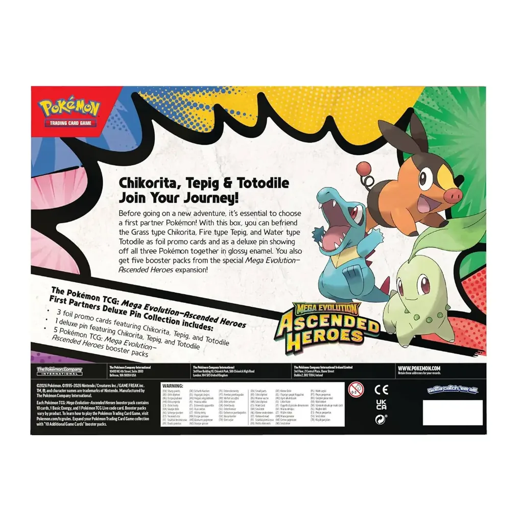 EditionSANI-Pokemon-ML-306327-02 Pokemon TCG Ascended Heroes ME2.5-PIN First Partners Deluxe Pin Collection