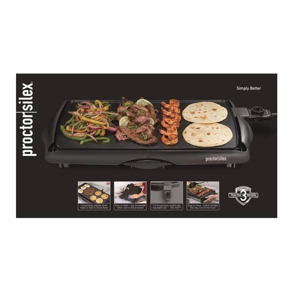 EditionSANI-Proctor-Silex-022333385135-12141778-01 Proctor Silex 200-Square-Inch Electric Griddle