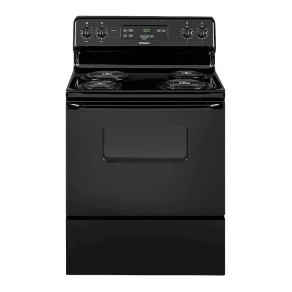 EditionSANI-RBS360DMBB-6488933-01 Hotpoint RBS360DMBB - 30 in. Wide 4 Element 5.0 Cu. Ft. Freestanding Electric Range - Black