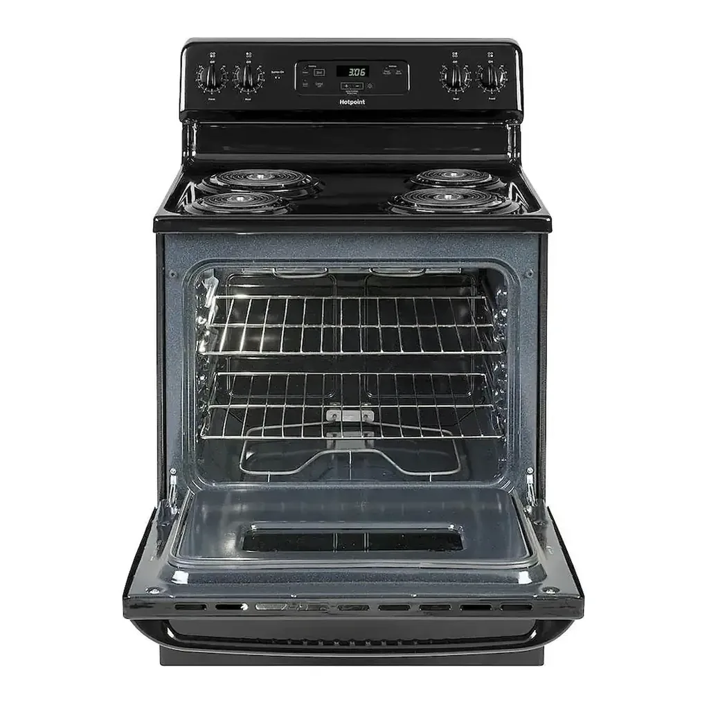 EditionSANI-RBS360DMBB-6488933-02 Hotpoint RBS360DMBB - 30 in. Wide 4 Element 5.0 Cu. Ft. Freestanding Electric Range - Black