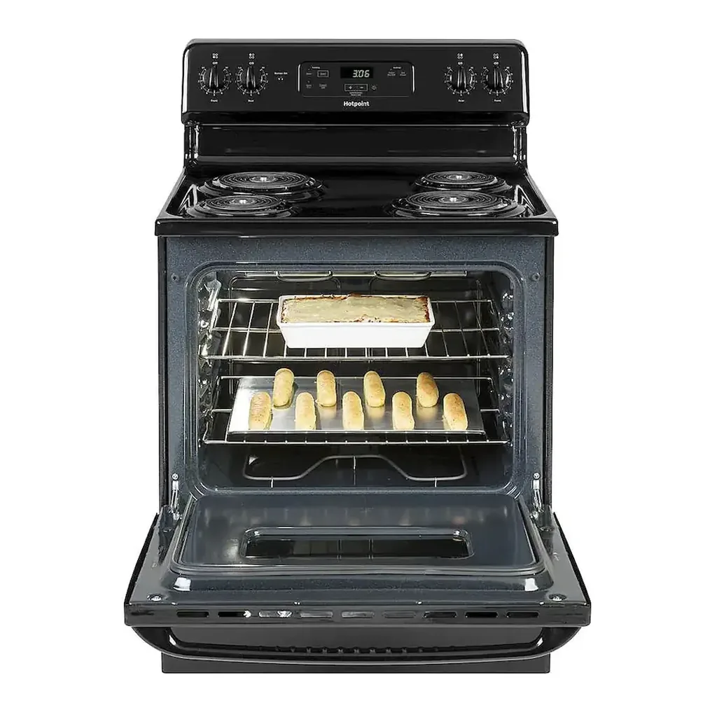 EditionSANI-RBS360DMBB-6488933-04 Hotpoint RBS360DMBB - 30 in. Wide 4 Element 5.0 Cu. Ft. Freestanding Electric Range - Black