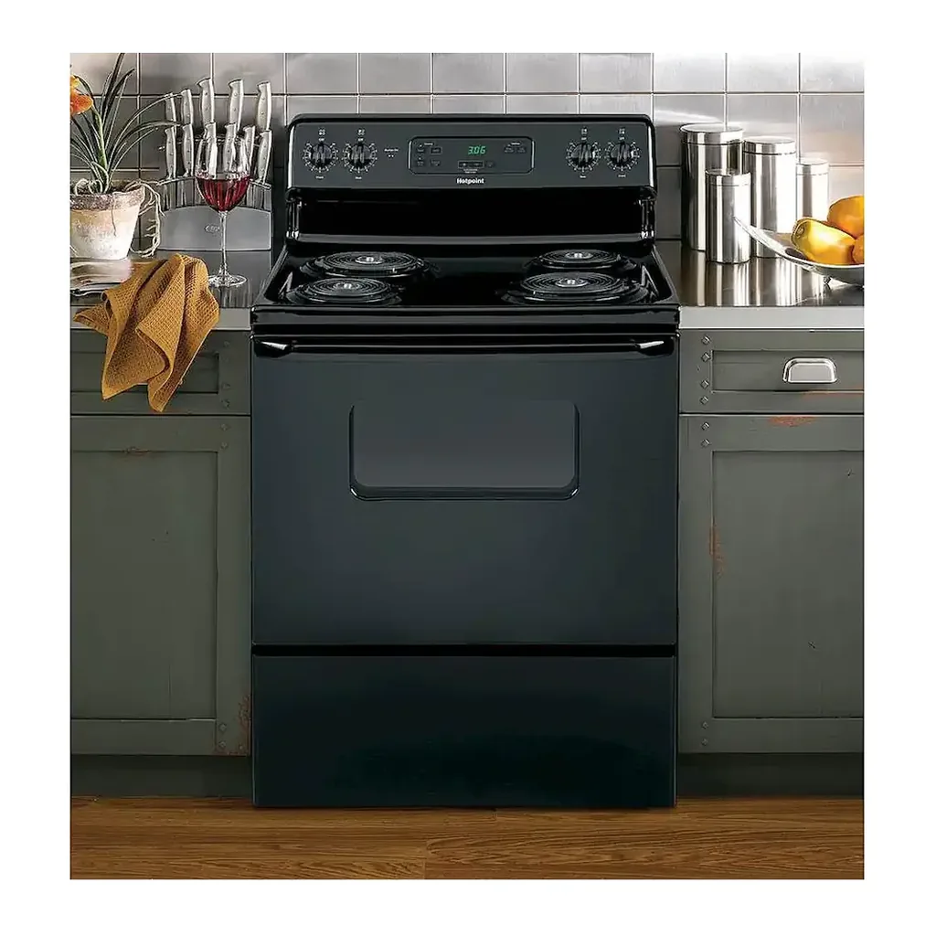 EditionSANI-RBS360DMBB-6488933-06 Hotpoint RBS360DMBB - 30 in. Wide 4 Element 5.0 Cu. Ft. Freestanding Electric Range - Black