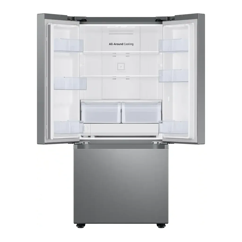 EditionSANI-RF22A4221SR-AA-6471965-06 Samsung - 30 in. Wide 22 cu. ft. 3-Door French Door Smart Refrigerator with External Water Dispenser - Stainless Steel
