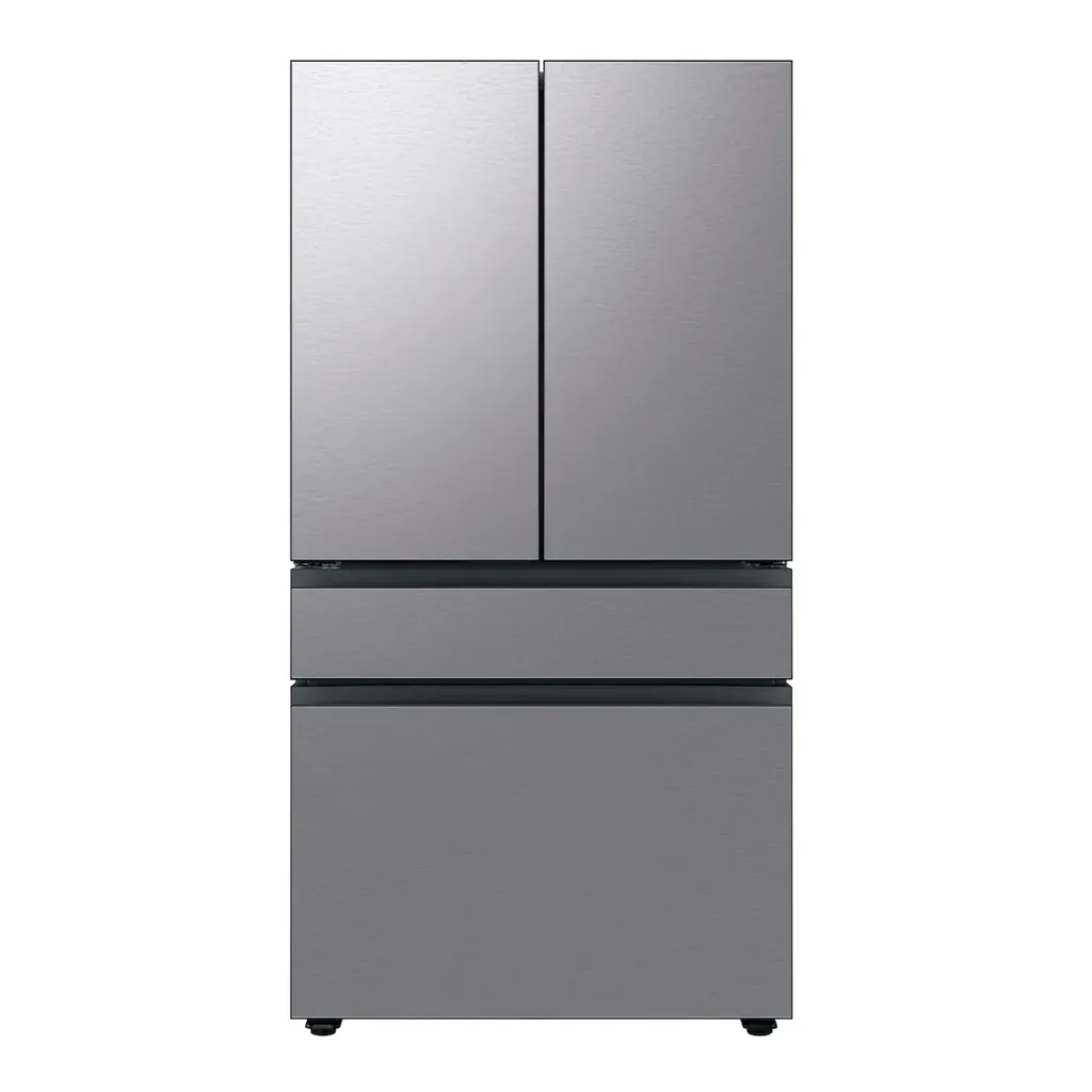 EditionSANI-RF23BB8600QLAA-6493492-01 Samsung - 36 in. Wide BESPOKE 23 cu. ft. 4-Door French Door Counter Depth Smart Refrigerator with Beverage Center - Stainless Steel