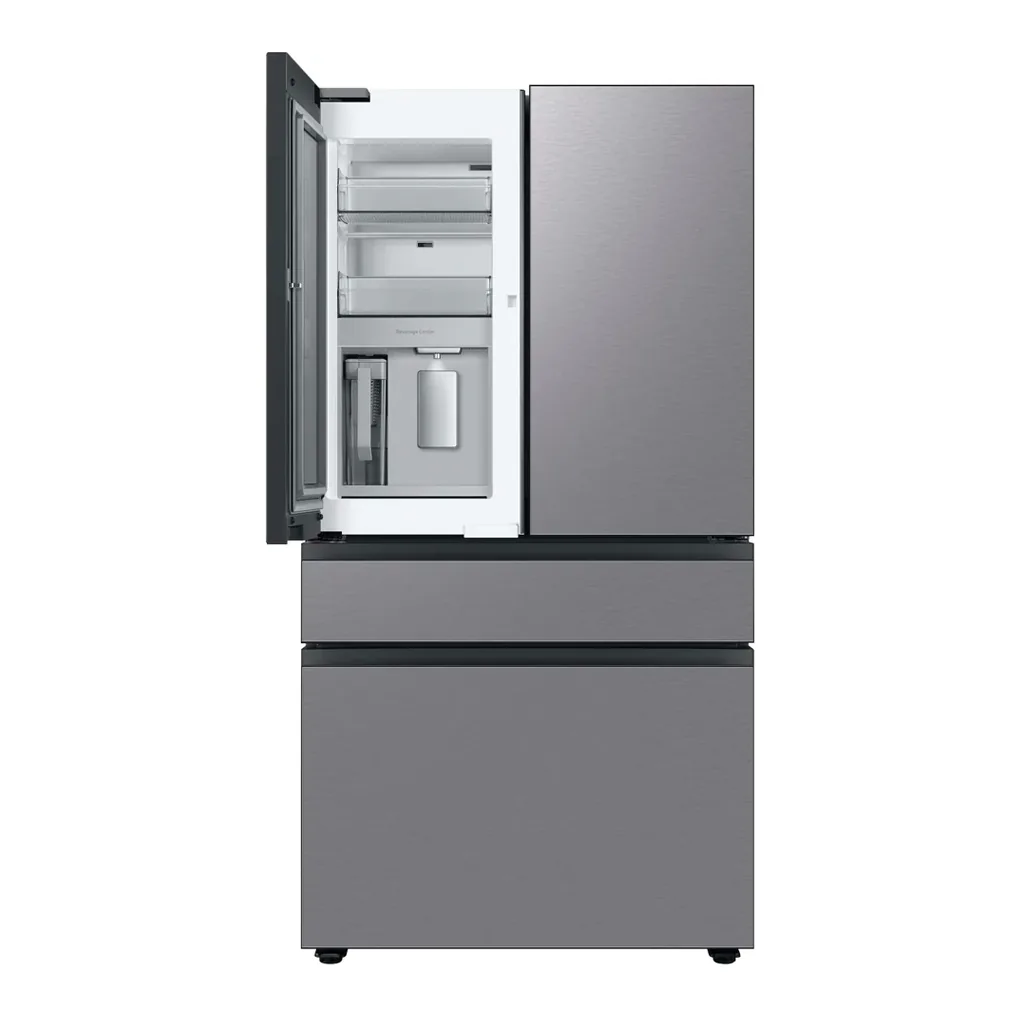 EditionSANI-RF23BB8600QLAA-6493492-02 Samsung - 36 in. Wide BESPOKE 23 cu. ft. 4-Door French Door Counter Depth Smart Refrigerator with Beverage Center - Stainless Steel