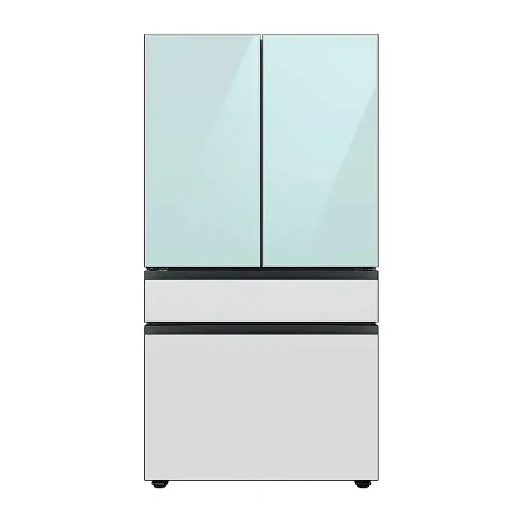 EditionSANI-RF29BB86004MAA-6493525-01 Samsung RF29BB86004MAA - 36 in. Wide BESPOKE 29 cu. ft 4-Door French Door Smart Refrigerator with Beverage Center - Morning Blue Glass