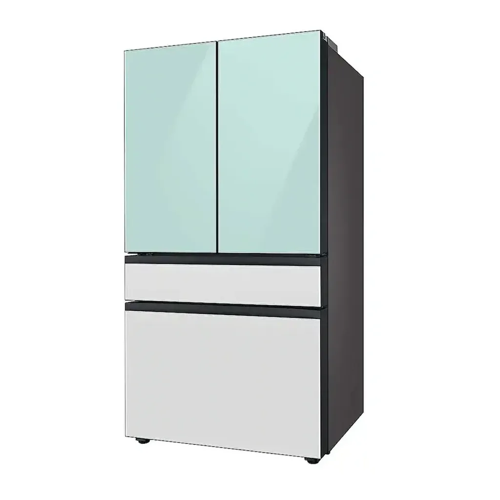 EditionSANI-RF29BB86004MAA-6493525-03 Samsung RF29BB86004MAA - 36 in. Wide BESPOKE 29 cu. ft 4-Door French Door Smart Refrigerator with Beverage Center - Morning Blue Glass