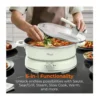 EditionSANI-RHMC-25001LG-12711896-02 Rosewill RHMC-25001LG 12.7 QT Electric Hot Pot, Split Design, 11.8" Pot, SUS Basket, 1600W, Includes Utensils - Light Green