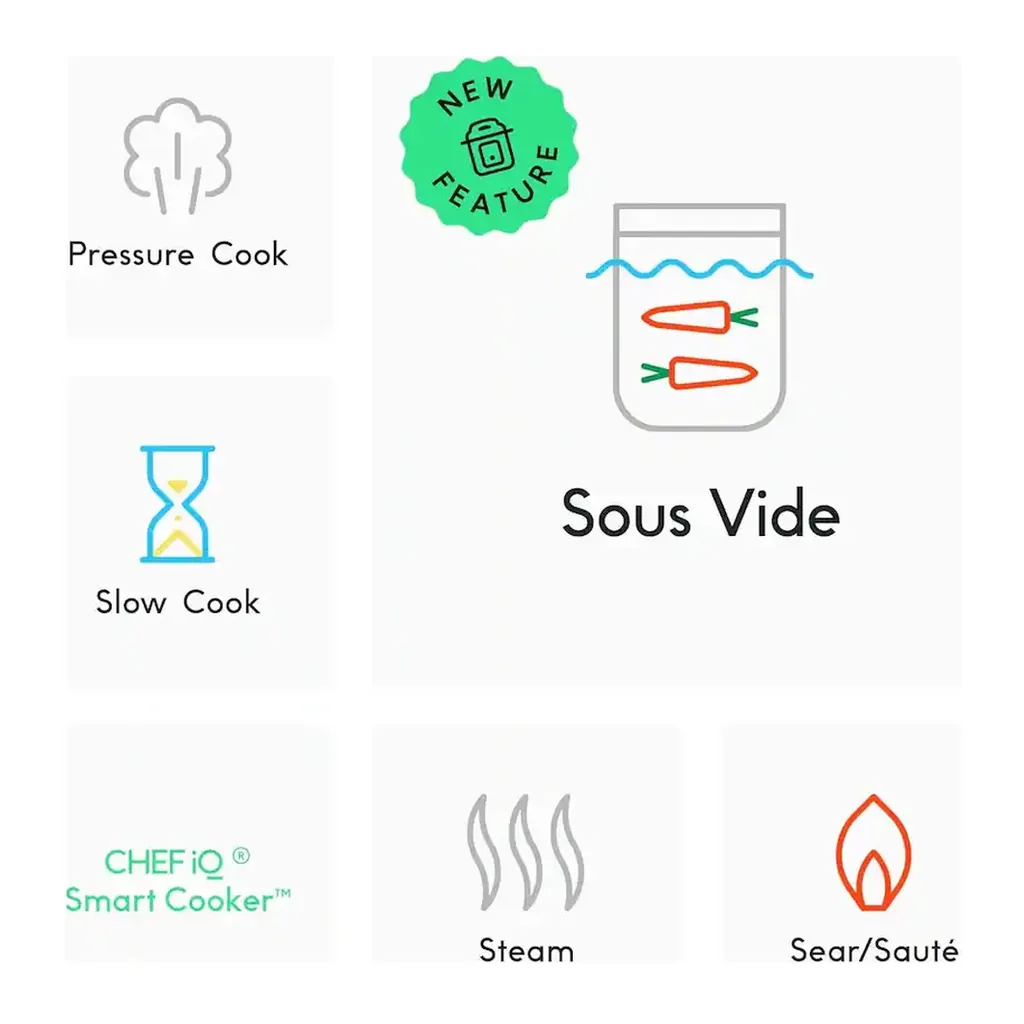 CHEF iQ - Multi-Function Smart Cooker w/ 10 Functions and Built-in Scale - Black – product image 2 CHEF iQ - Multi-Function Smart Cooker w/ 10 Functions and Built-in Scale - Black – product view 2