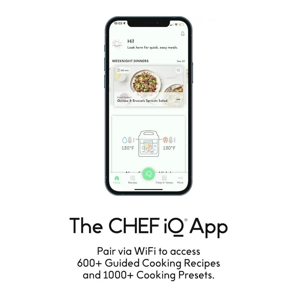 CHEF iQ - Multi-Function Smart Cooker w/ 10 Functions and Built-in Scale - Black – product image 3 CHEF iQ - Multi-Function Smart Cooker w/ 10 Functions and Built-in Scale - Black – product view 3