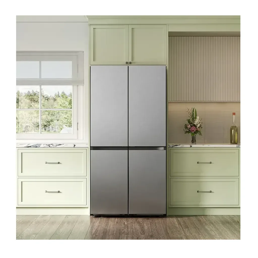 EditionSANI-RM80F23VMRAA-6615221-02 Samsung RM80F23VMRAA - 36 in. Wide Bespoke 23 cu. ft. Counter Depth 4-Door French Door Refrigerator with AI Hybrid Cooling - Stainless Steel