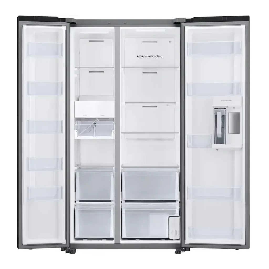 EditionSANI-RS23CB7600QL-AA-6529229-06 Samsung - 36 in. Wide BESPOKE Side-by-Side Counter Depth Smart Refrigerator with Beverage Center - Stainless Steel