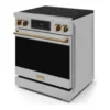 EditionSANI-RSE30-BRZ-6615261-02 Thor Kitchen RSE30-BRZ - 30 in. Wide 5 Elements Gordon Ramsay Series by Thor Kitchen 4.55 Cu. Ft Freestanding Electric Range with Bronze Hardware - Stainless Steel
