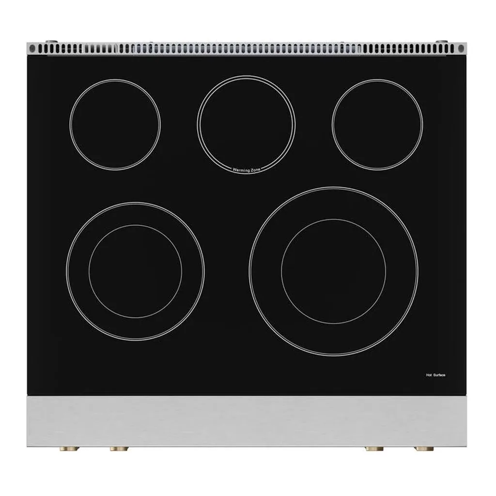 EditionSANI-RSE30-BRZ-6615261-05 Thor Kitchen RSE30-BRZ - 30 in. Wide 5 Elements Gordon Ramsay Series by Thor Kitchen 4.55 Cu. Ft Freestanding Electric Range with Bronze Hardware - Stainless Steel