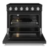 EditionSANI-RSE36PB-SS-6670699-05 Thor Kitchen RSE36PB-SS - 36 in. Wide 5 Elements Gordon Ramsay Series by Thor Kitchen 6.0 Cu.Ft Freestanding Electric Range with Stainless Handles - Black